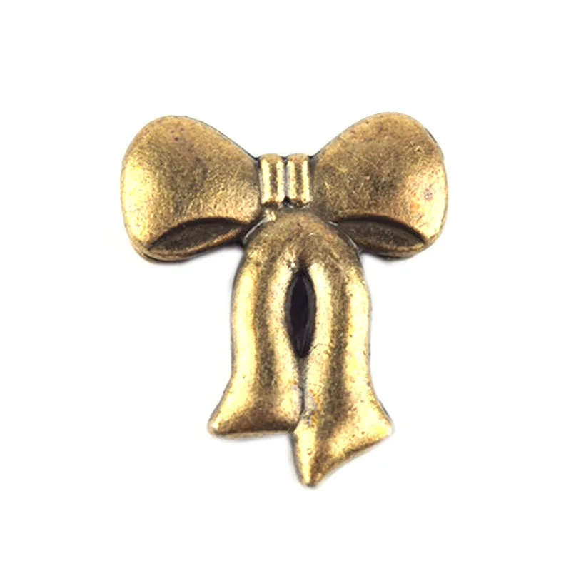 50 шт./партия бусины из металлического сплава в форме банта|Ювелирная фурнитура и