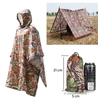 sniper bionic camouflage waterproof poncho raincoat 3d maple leaf camo cloak ghillie suits 3 in 1 poncho camping tent rain cover