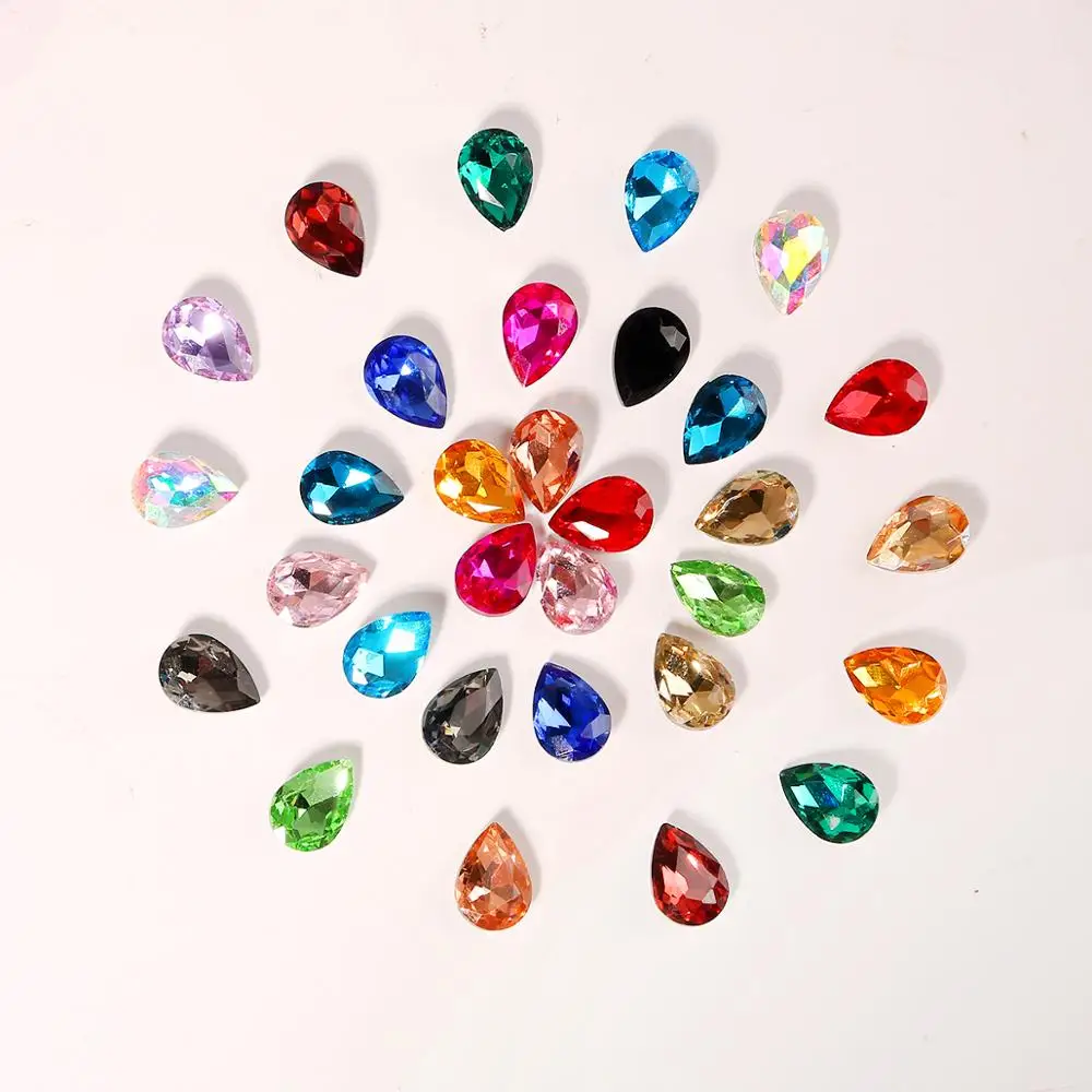 Стразы стеклянные блестящие разных размеров 20 цветов 5-50 шт. | Дом и сад