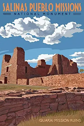

Salinas Pueblo Missions New Mexico Metal Tin Sign Retor Wall Decor Tin Sign 8x12 Inch