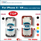 Задняя крышка аккумулятора для iPhone X XR + средняя рамка корпуса + лоток для SIM-карты + боковые ключи Задний Корпус в сборе