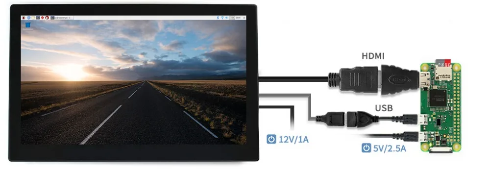 Waveshare 13,3 дюйма, ips, 1920x1080, емкостный сенсорный экран Сенсорный экран с закаленное Стекло крышка, вход VGA, Поддержка Win10/8,1/8/7/vista, WIN10 IOT