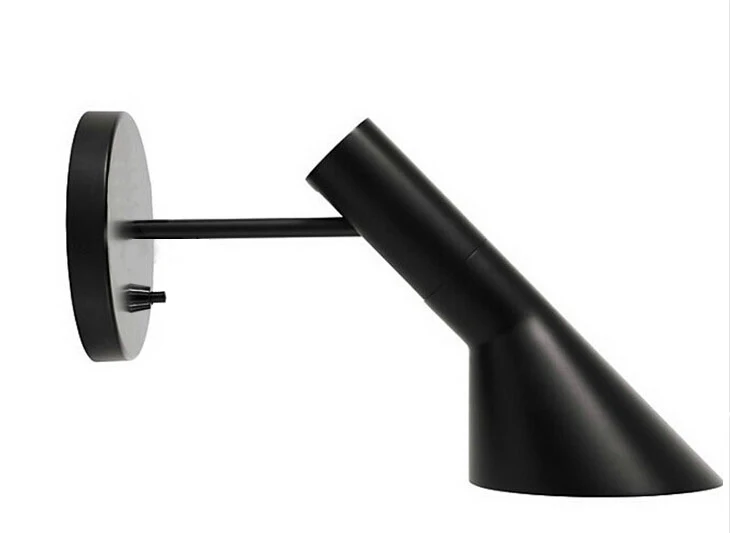 Black Without plug Настенный светильник с поворотной головкой, креативный настенный светильник, светильник для спальни, черно-белый прикроватный светильник для чтения E27 - Цвет абажура: Black Without plug