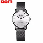 Часы dom женские модные часы 2018 Топ бренд женские модные наручные часы водонепроницаемые женские часы со стальным браслетом G-36BK-7MT