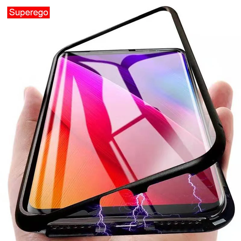 Магнитная Адсорбция металлический корпус для samsung Galaxy S9 S8 S10 плюс S10E S7 Edge Note 8 9 M20 M10