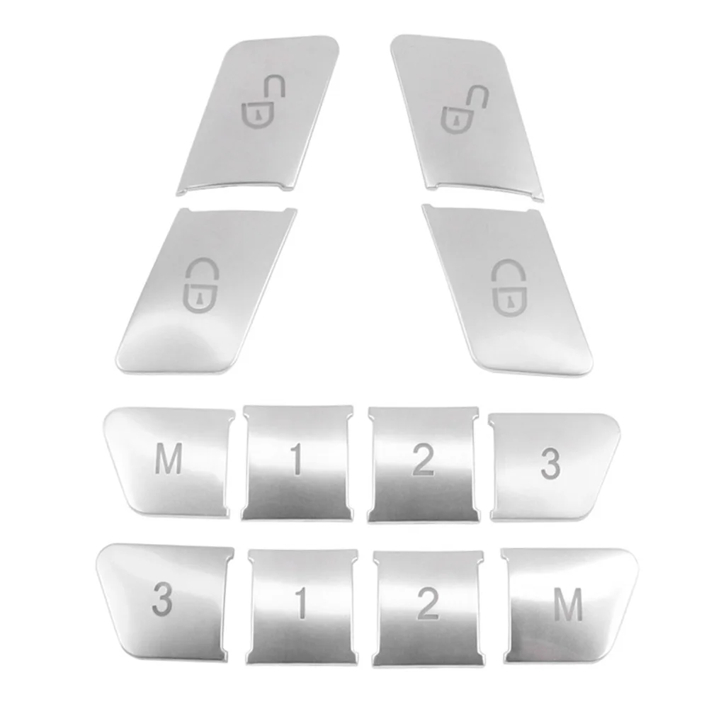 

12pcs/set Decoration Practical Accessories Car Seat Cover Adhesive Duarble Button Sticker ABS Adjustment For Benz A B E Class