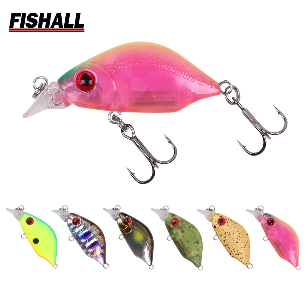 

Fishall Hump Minnow 35S Small Hard Bait 35mm 2.9g Sinking Tiny Lure Wobbler For Bass Pike Trout