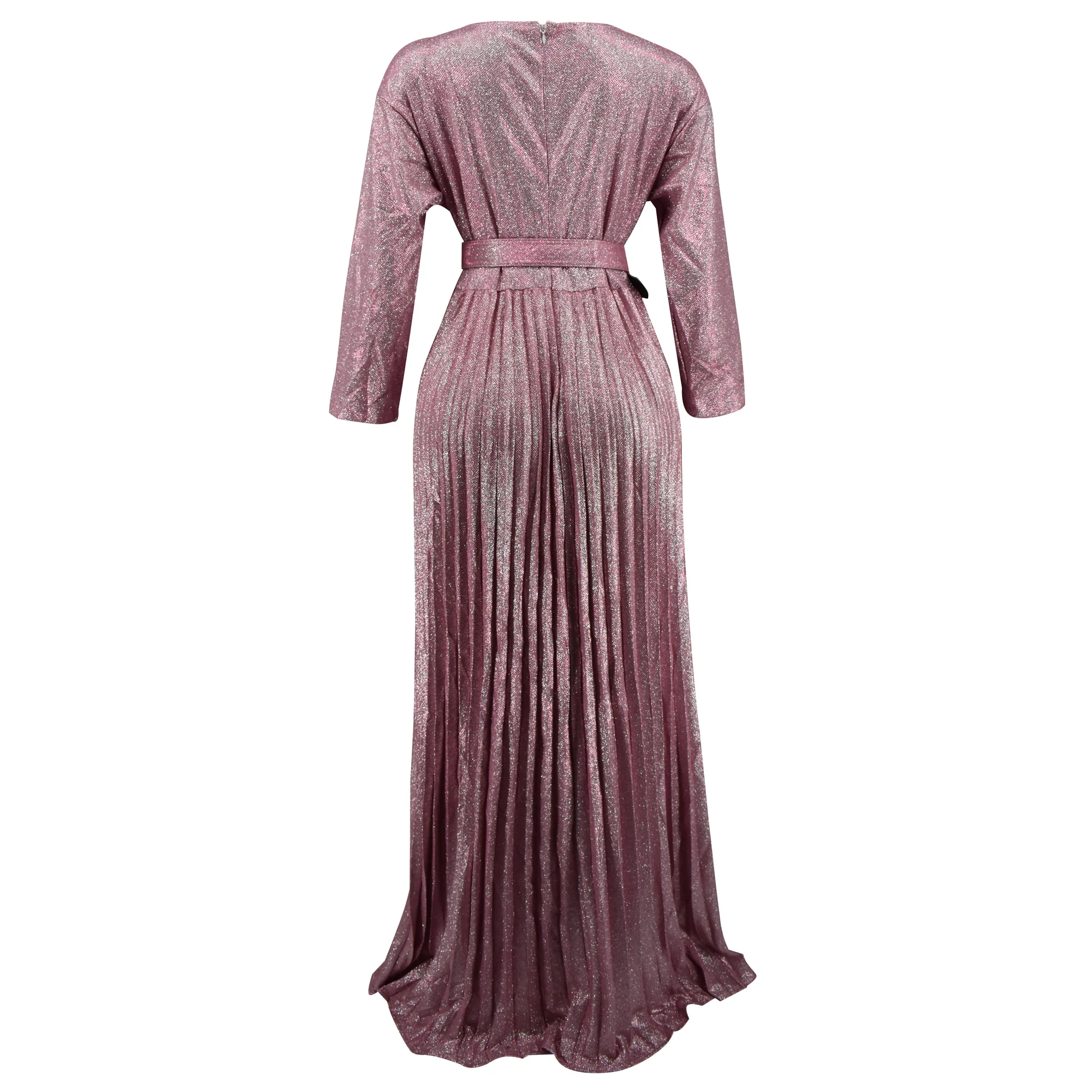 Новое поступление великолепное длинное модное плиссированное платье tilapia с поясом в стиле ампир для