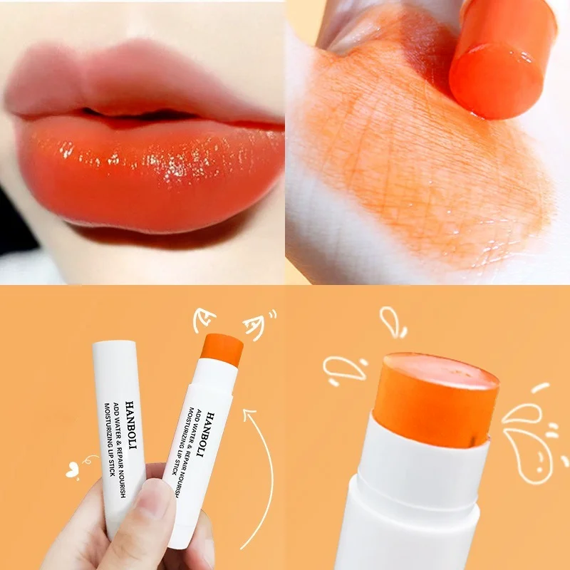 

Lip Balm Magic Discoloration Orange Waterproof Moisturizing Does Not Fade Long-lasting Nourishment and Protection Lip Care