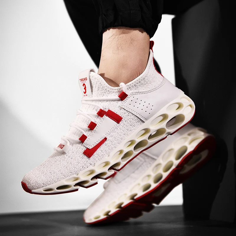 

Factory direct sales of new blade running shoes mesh breathable sports shoes men's trend casual shoes special shock absorption