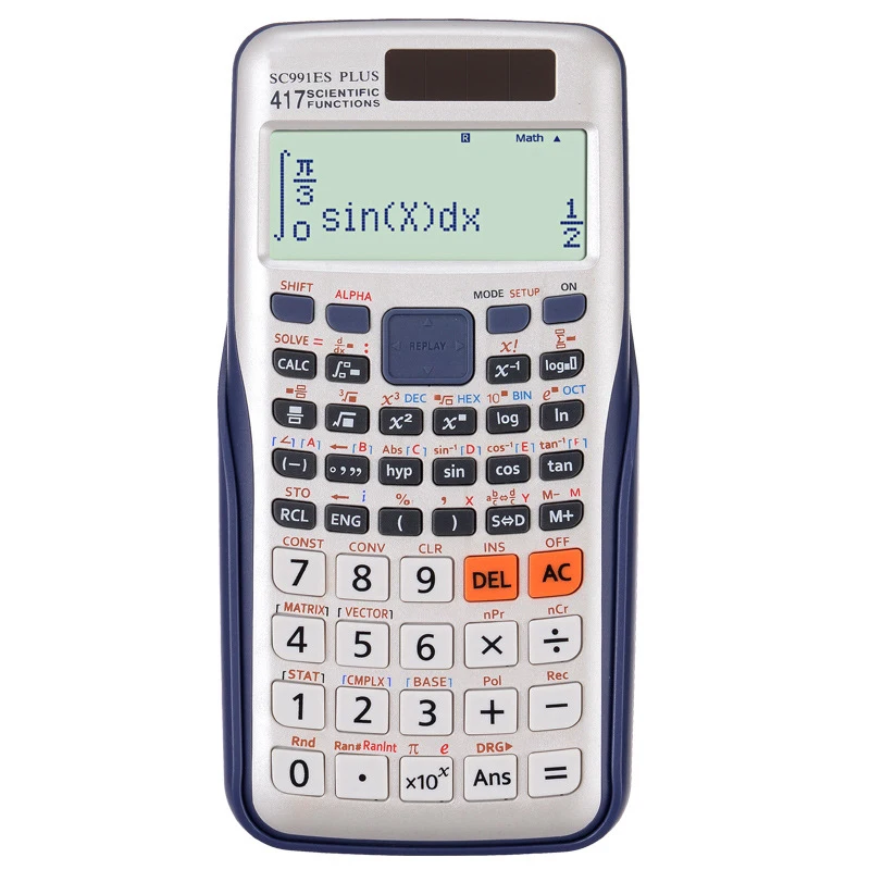 SC 991ES PLUS Calculus Student College Entrance Examination Solar Type 12-digit Calculator Scientific Function | Инструменты