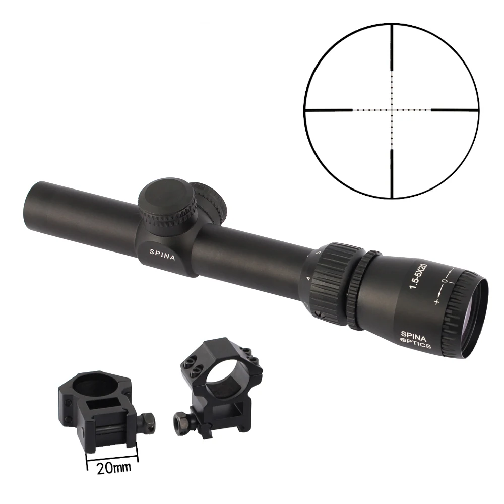 Оптический прицел SPINA OPTICS 1 5 5X20 с мил точечной сеткой оптический для страйкбола 11