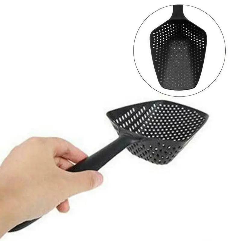 

1PC Filter Cooking Shovel Vegetable Strainer Scoop Nylon Spoon Kitchen Accessories Nylon Strainer Scoop Colander Leaking Shovel