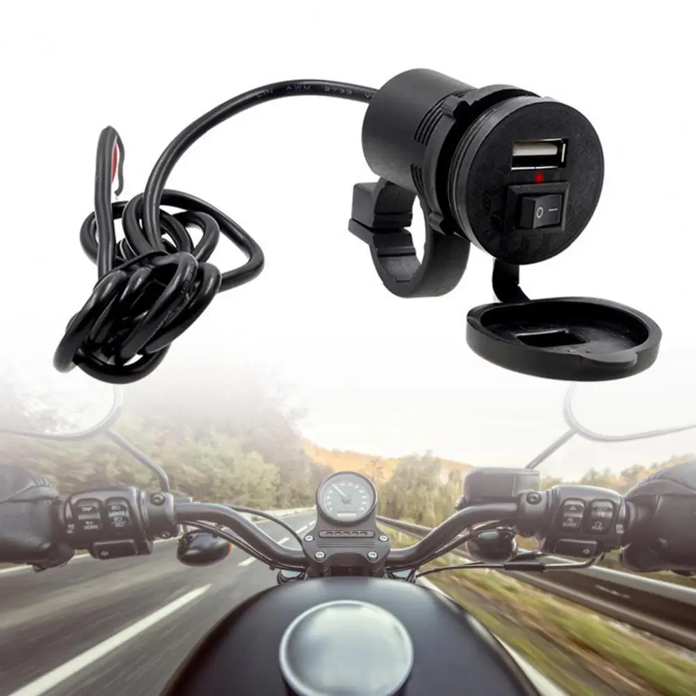 

12V Unique Single Phone Charger Socket USB Motorbike Phone Charger Portable for Game Console