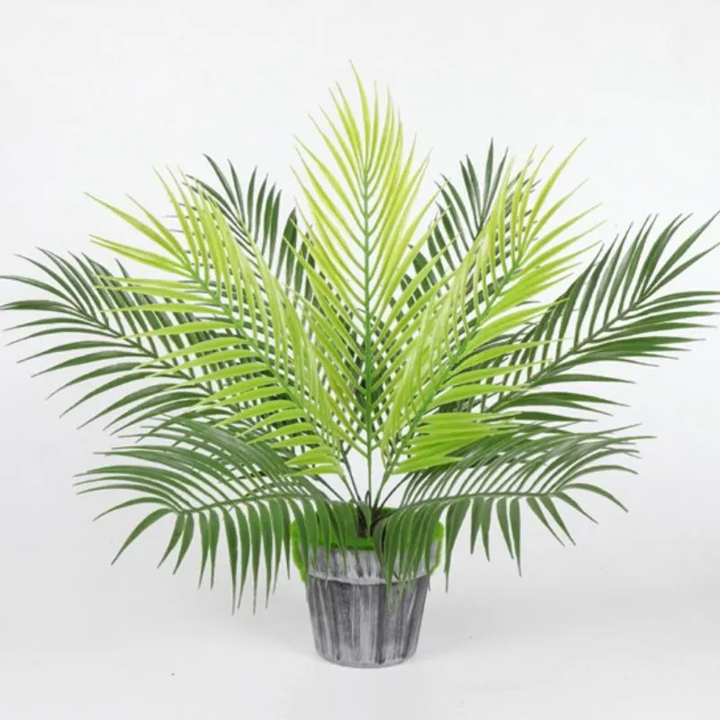 Большие искусственные растения зеленые Cycas Листья садовый Декор для дома 1 букет