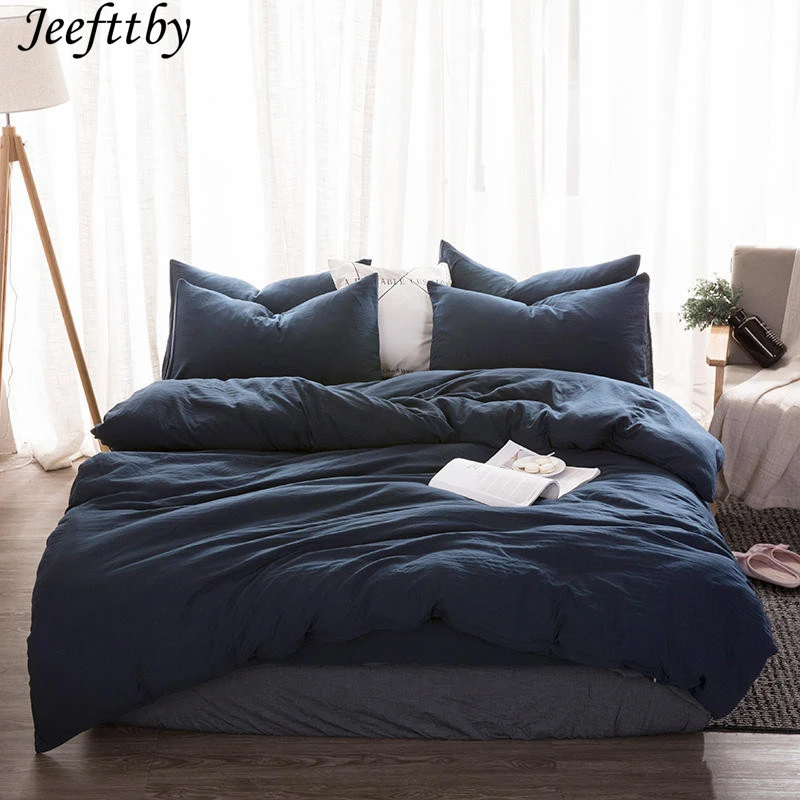 

Мягко стираемые Постельное белье Темно-синие Twin Queen King: пододеяльник, простынь, наволочка для взрослых и Цвет для мальчиков и девочек, постел...