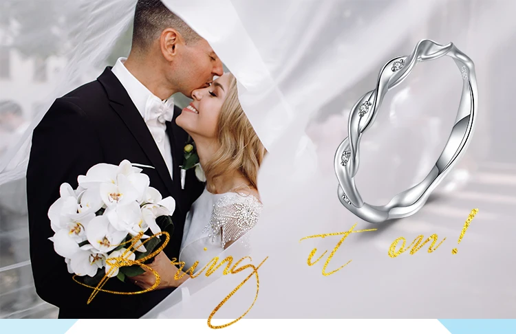 JewelryPalace Бесконечность Love кубический цирконий Плетеный скрученный волна обручальное кольцо 925 пробы серебро подарок для Новинки для женщин поступление