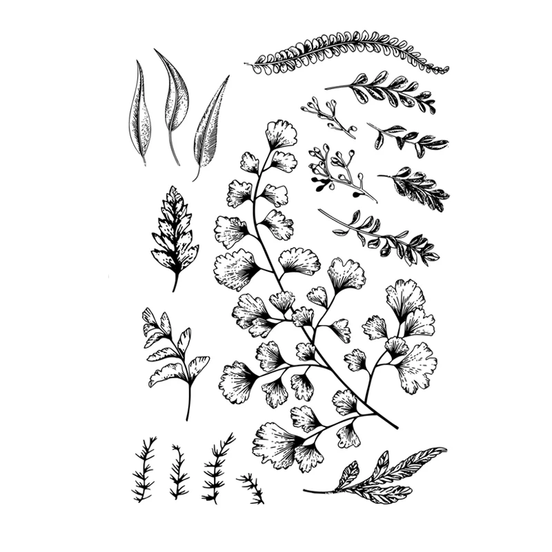 

Various Leaves Clear Stamps For DIY Scrapbooking/Card Making/Album Decorative Silicone Stamp Crafts