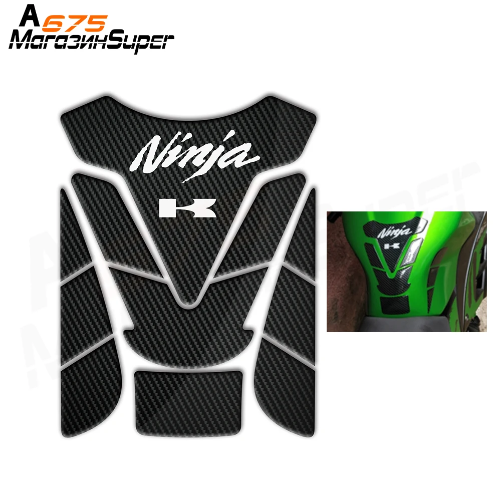 3D Мотоциклетный Бак, газовая крышка, накладка на бак, наклейка для Kawasaki Ninja 400 250R 400R 250 650 H2 300 1000