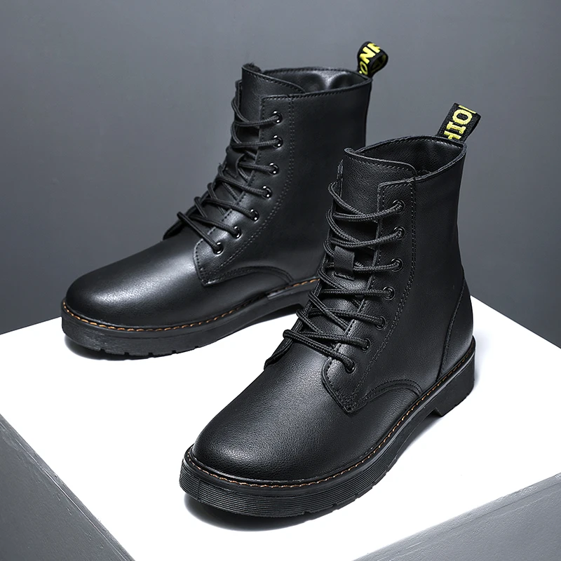 

Women Martins Boots Leather Shoes High Top Fashion Winter Snow Shoes Dr. Motorcycle Boots Couple Unisex Boots Bottes Pour Femmes