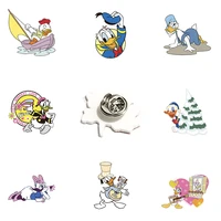 disney acrylic donald daisy duck lapel pins epoxy resin jewelry badge brooches for friend accessories jewelry new fashion fds372