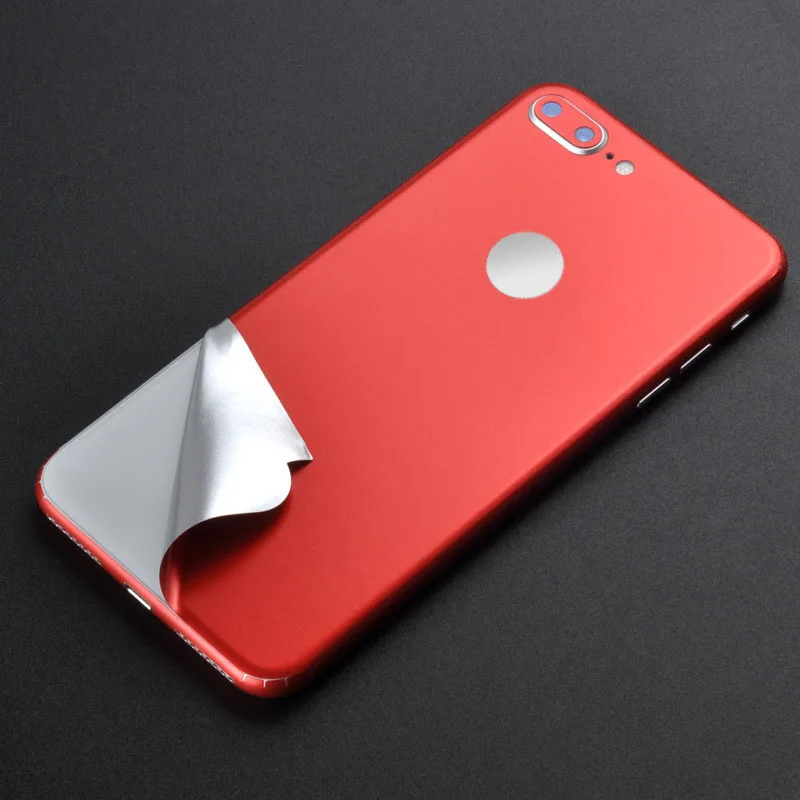 Luxury Film Wrap Decal Wrap 4 Colors Thin Body Skin  Protector  Case  Sticker PVC Smartphone Back Cover for IPhone X 8 7 6s Plus