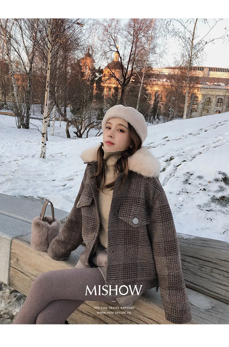 MISHOW куртки с коротким рыхлым шерстяным пальто MX18D9536