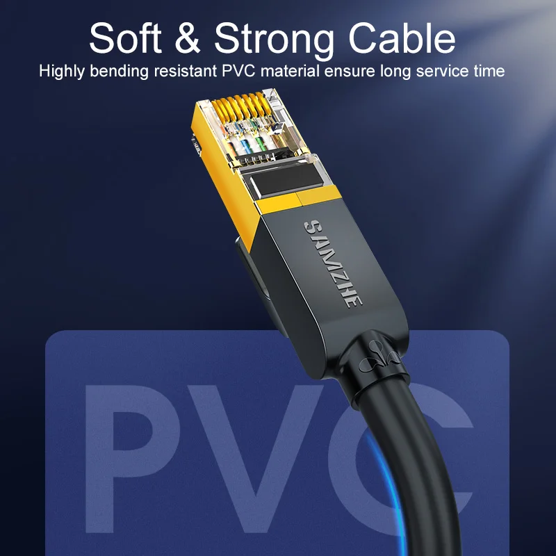 SAMZHE Cat7 FTP Ethernet коммутационный кабель CAT7 LAN стандартный RJ45 для компьютерного