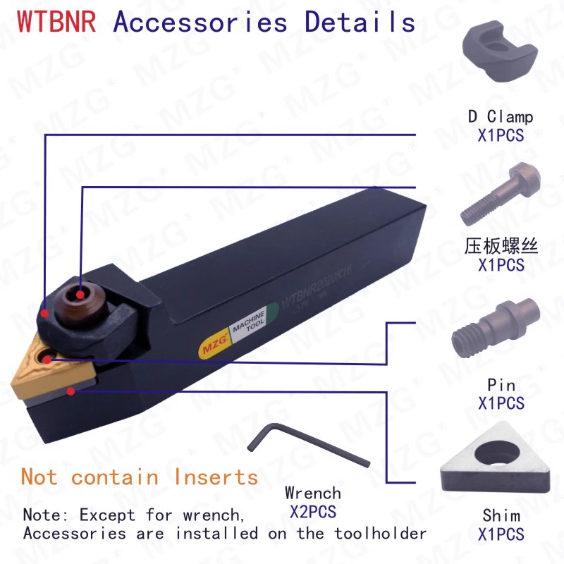 MOSASK WTBNR держатели инструментов токарные станки с ЧПУ держатели WTBNR2020K16 обрабатывающие резаки вольфрамовые карбидные вставки внешние токарные инструменты