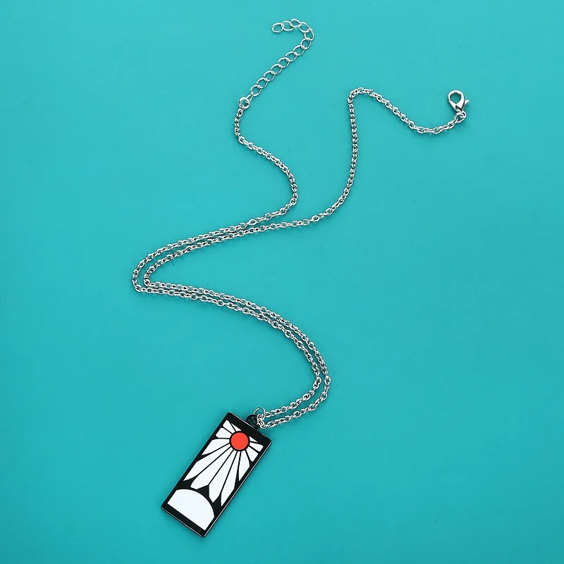 

Demon Slayer Kimetsu no Yaiba Cosplay Hanafuda Anime Necklace Tanjiro Kamado Nezuko Pendant Jewelry Props Accessory
