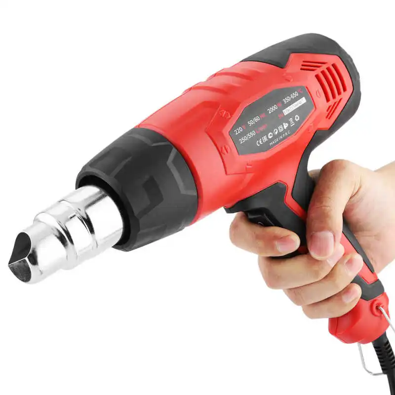 

Pneumatic 2000W Professional Heat Gun 300/600 degree(572/1112Fahrenheit) Hot Air Gun with 4 Nozzles US Plug 110V Hot Air