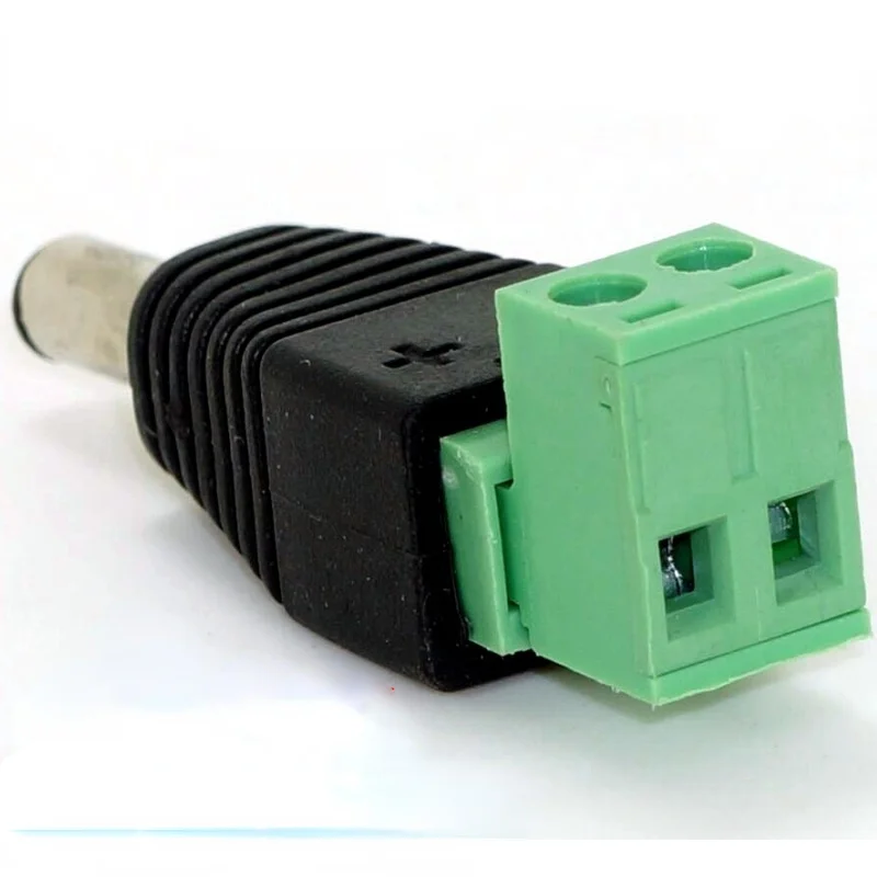 

15pcs/lot CCTV Surveillance BNC Accessories DC Power Plug BNC Connector DC Male Elbow Adapter For CCTV IP Camera Power Supply