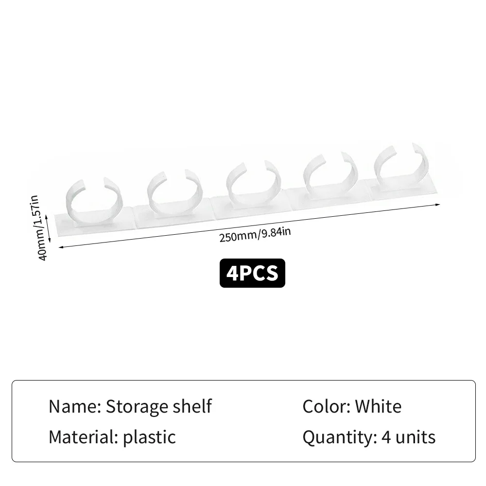 

4Pcs Wall-Mounted Kitchen Storage Rack Spice Storage Rack Bottle Storage Hook Clip Cabinet Door Spice Rack Kitchen Accessories