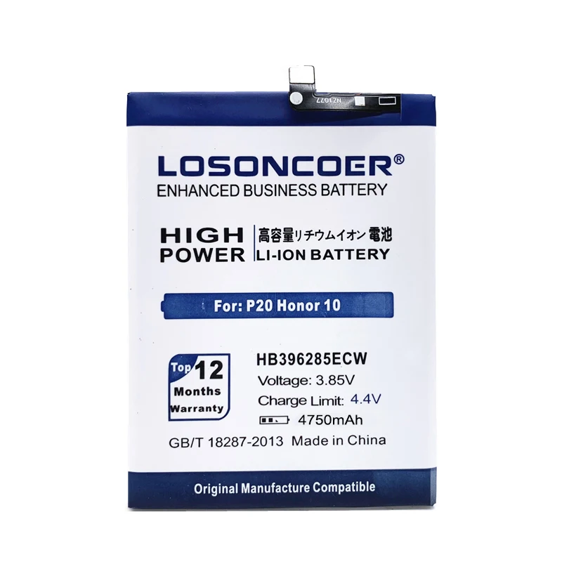 LOSONCOER 4750 мА/ч, HB396285ECW Батарея для huawei P20 для Honor 10 COL-AL00 COL-AL10 COL-TL00 COL-TL10 COL-L29 Батарея~ на