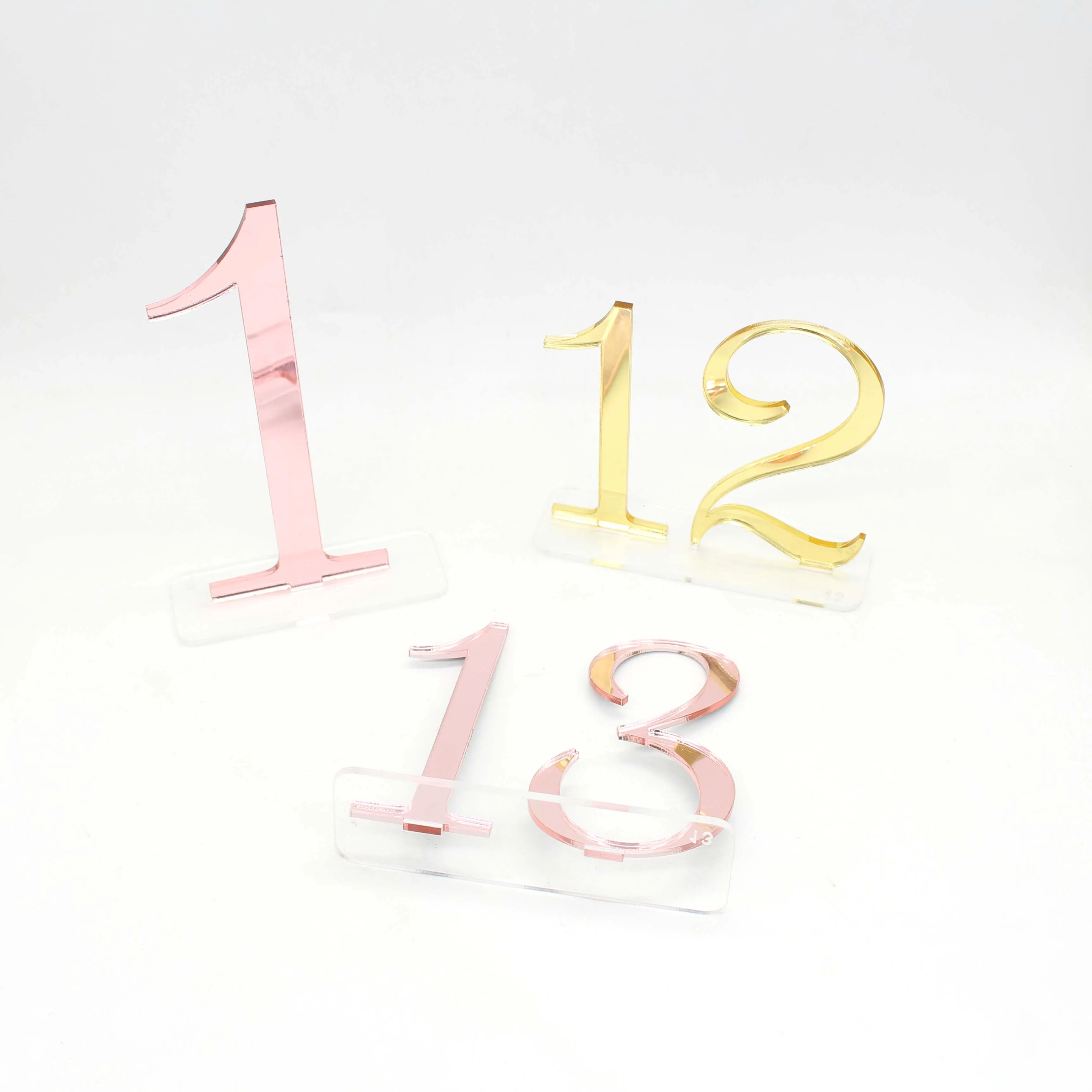 Современные зеркальные акриловые цифры из розового золота | Дом и сад