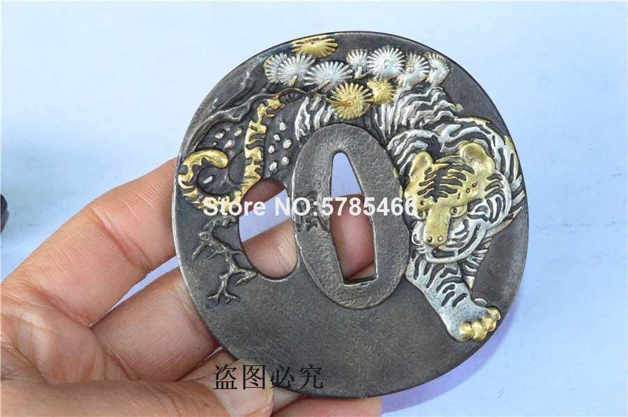 Высококачественный набор тигров с медным покрытием золотой и серебряный страж