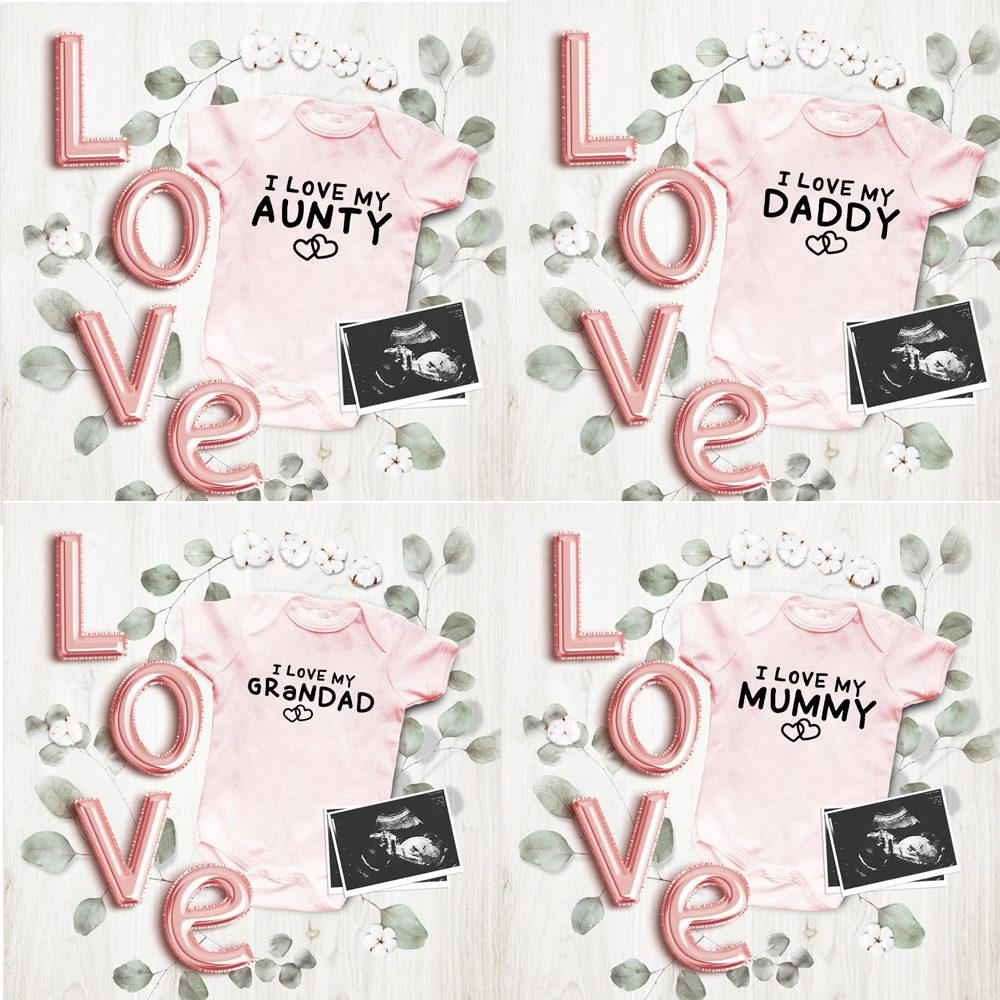 

I Love My Grandad/mummy/ Auntie Baby Bodysuit Baby Gift Baby Grow Body Suit Baby Gift Baby Present Baby Clothing Drop Ship