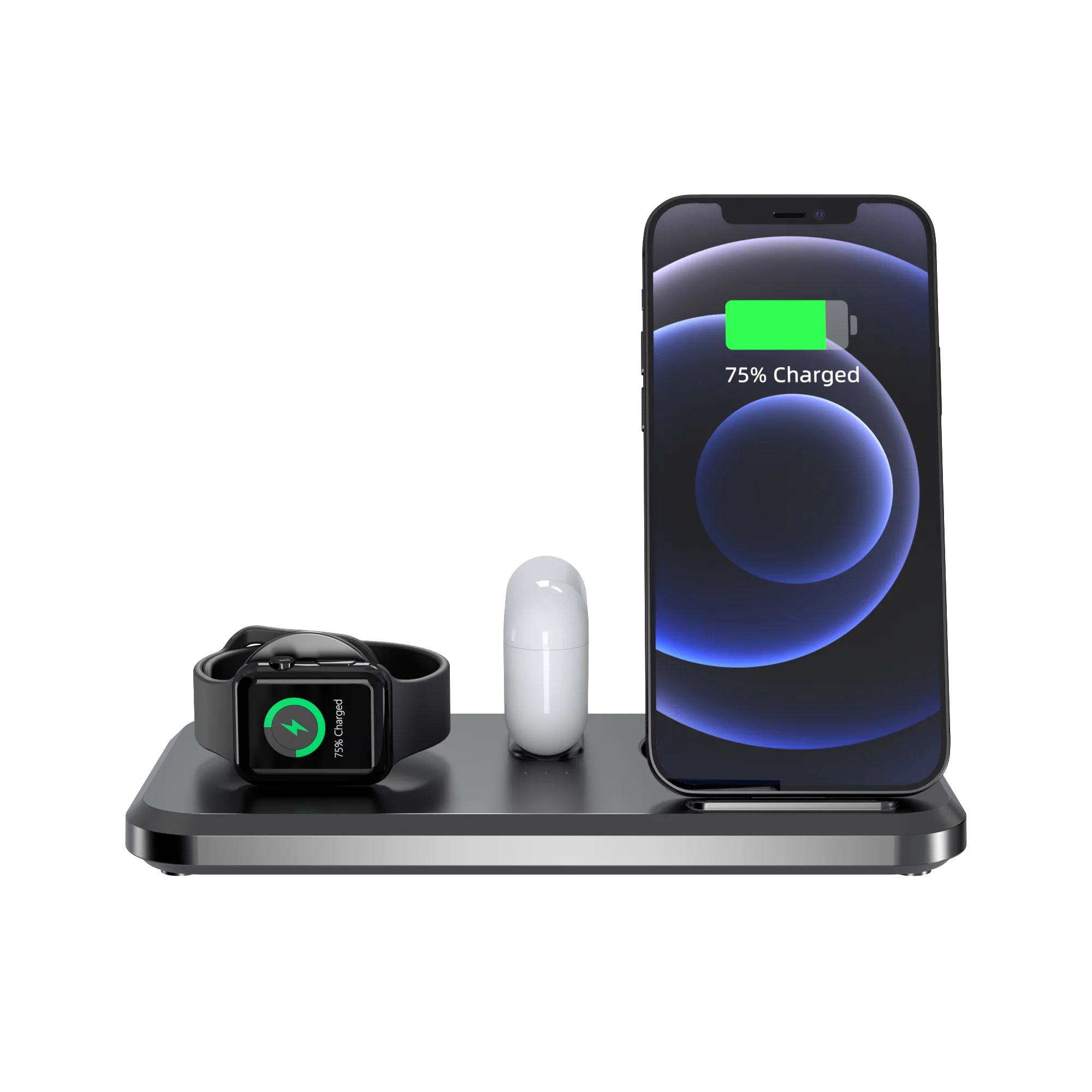 Беспроводное зарядное устройство 3 в 1 15 Вт для iPhone 12 11 XS AirPods Apple Watch всех
