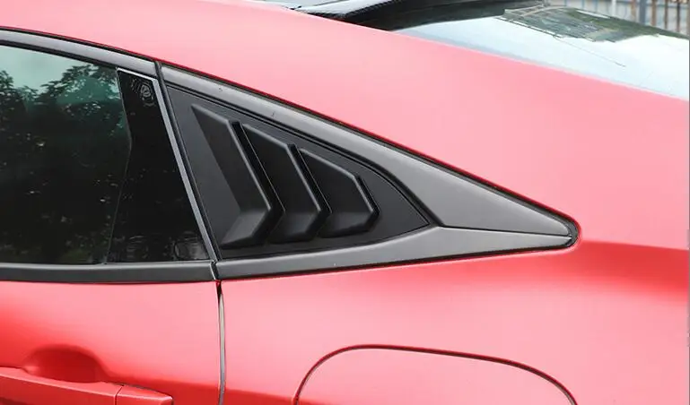 Для HONDA Civic 2016-2018 Седан ABS затемнения для задних дверей и окон жалюзи рама оконный