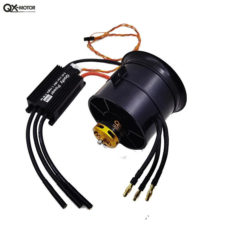 Мотор QX 70 мм EDF и 100A esc12-Blade многолопастной вентилятор бесщеточный двигатель 2200KV 6S