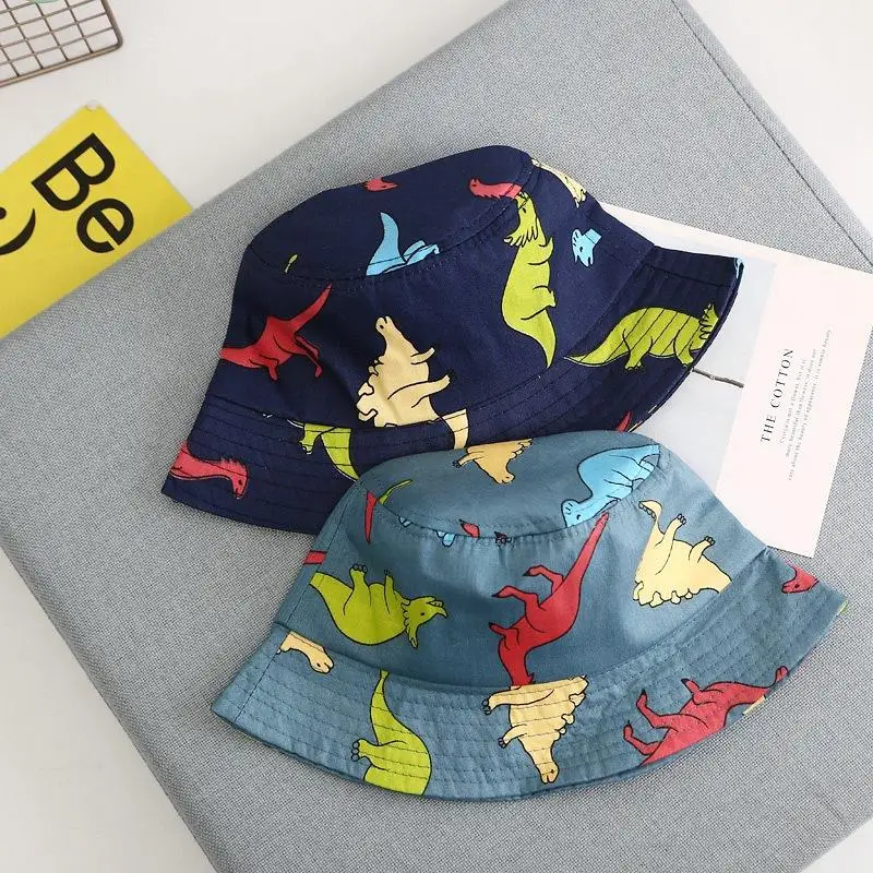 

2021 Cotton fashion joker Cartoon Bucket Hat Fisherman Hat outdoor travel hat Sun Cap Hats for child boy and girl 103