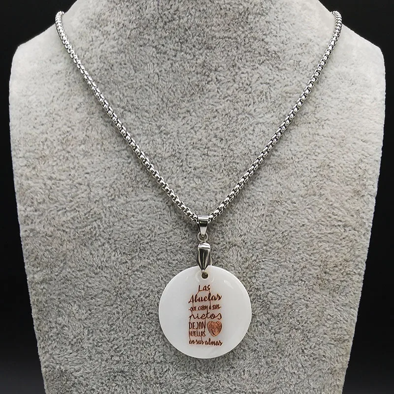 Ожерелье из нержавеющей стали с ракушкой для бабушки ожерелье цвета розового