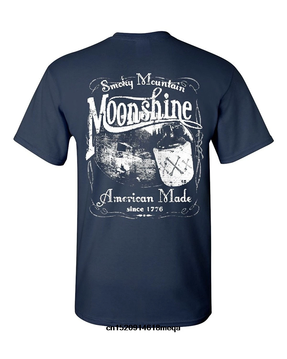 t shirt Men Cotton T Shirt Smoky Mountain Moonshine T-Shirt  Whiskey Tee Shirt Fashion