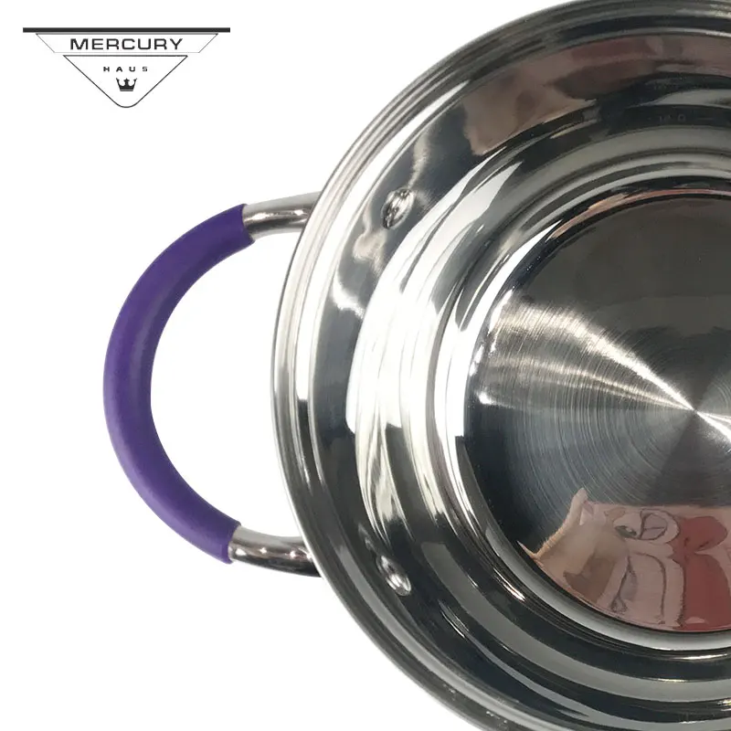 6PCS Stainless Steel Kitchen Casserole Saucepan Pot Set Cookware Induction Cooker Kitchenware Sets | Дом и сад