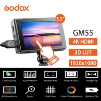 godox gm55 monitor 4k 5 5 inch on camera dslr field monitor hdmi 3d lut touch screen ips fhd 1920x1080 video vs f6 plus