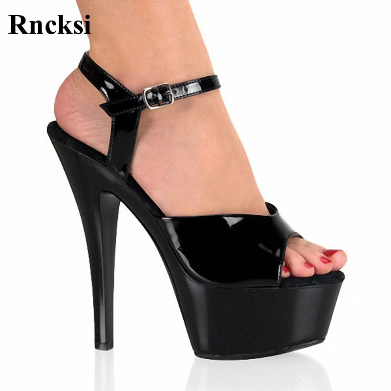 

Rncksi/Новая модная пикантная женская обувь босоножки на платформе и высоком каблуке 15 см для танцев на шесте/выступлений/звезд/модельных босоножек вечерние/свадебные босоножки