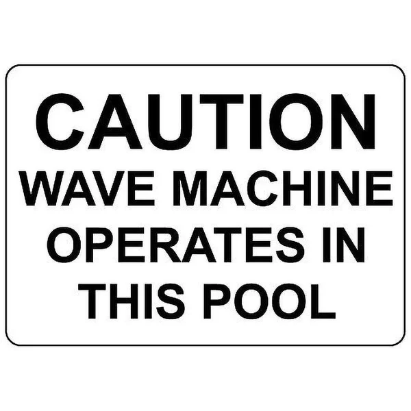 

Осторожно волна машина работает в бассейн Ретро жестяной знак Ностальгический орнамент металла плакат Гараж art deco Бар Кафе Магазин