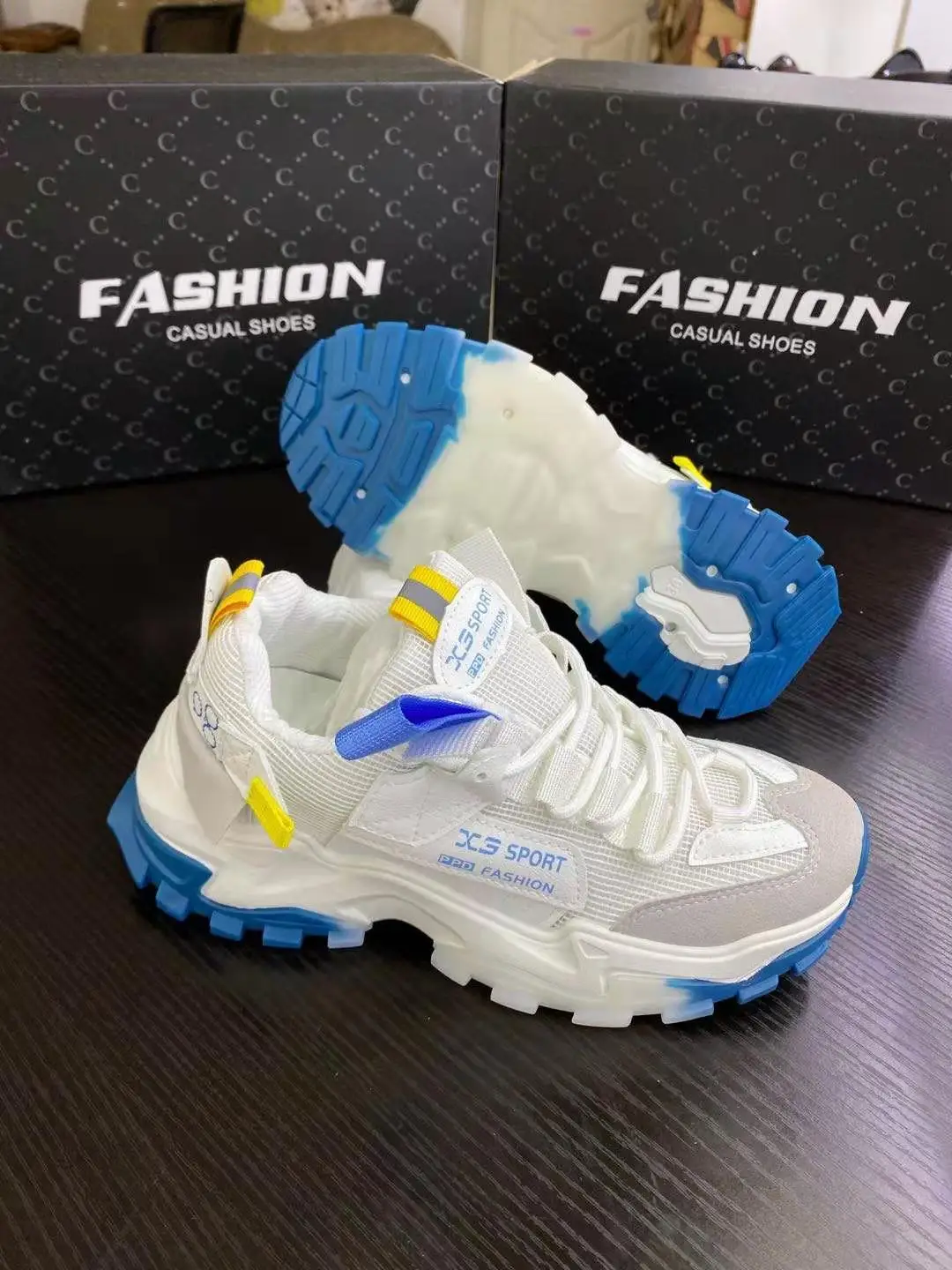 

2021 autumn new sports shoes mesh shoes breathable daddy shoes versatile casual shoes Korean running shoes