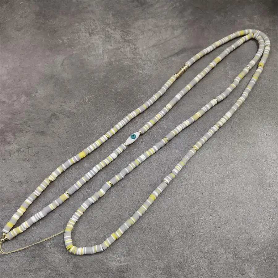 Boho резиновый шейный ремень для держателей iD карт сглаза шнурки цепочки ремешок