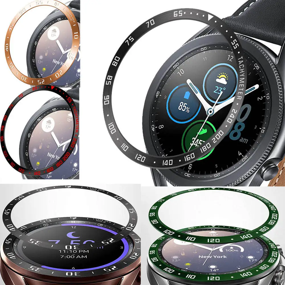 Стальной ободок кольцо металлический чехол для Samsung Galaxy Watch 3 45 мм 41 ремешок